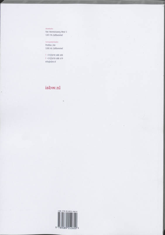 Achterkant van Studiewijzer