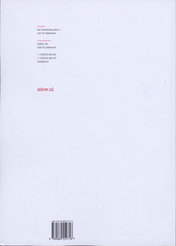 Achterkant van Studiewijzer