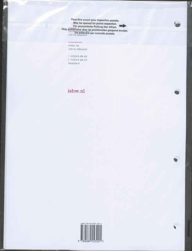 Achterkant van BPV-opdrachtenboek