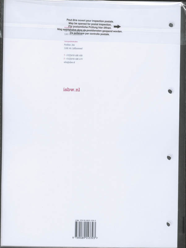 Achterkant van BPV-opdrachtenboek