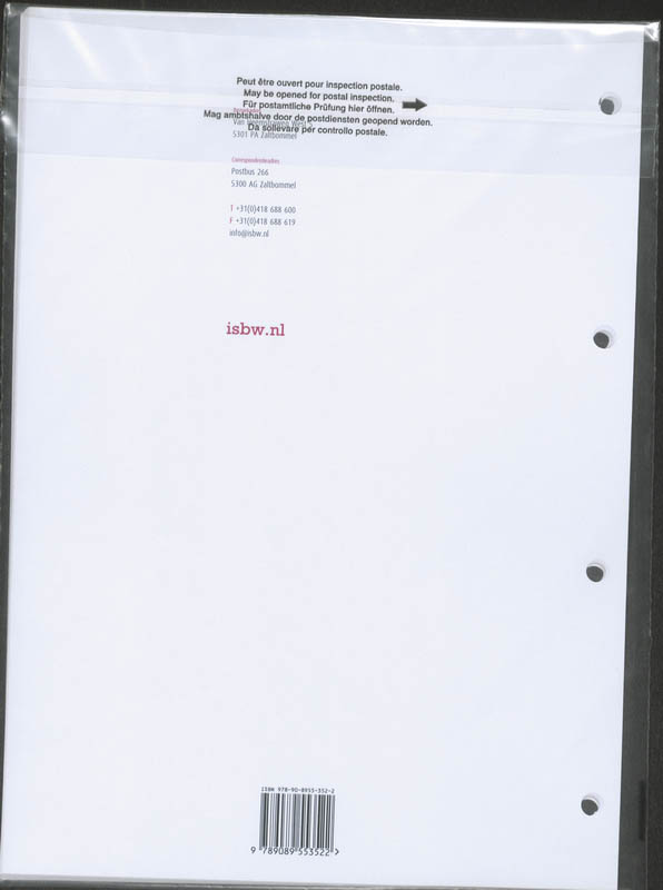 Achterkant van BPV-opdrachtenboek