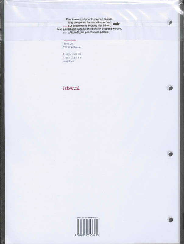 Achterkant van BPV-opdrachtenboek