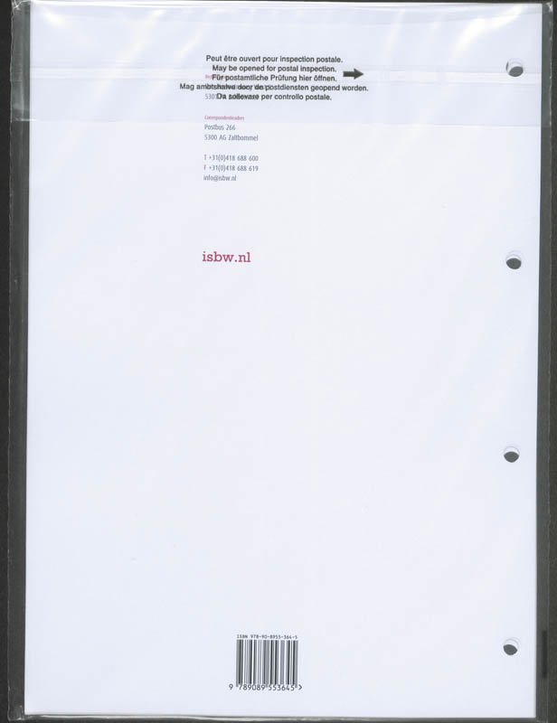Achterkant van BPV-Opdrachtenboek