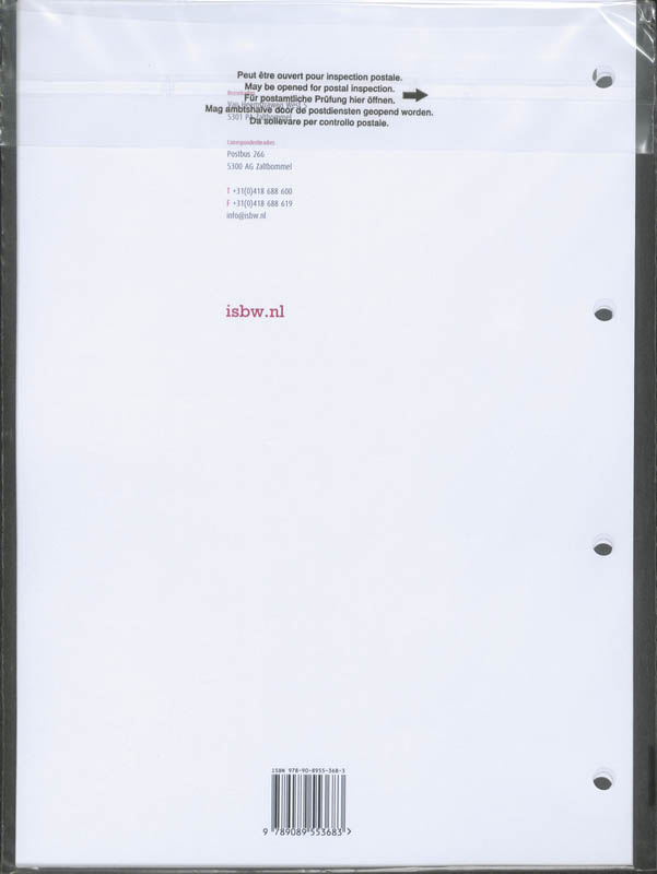 Achterkant van BPV-opdrachtenboek