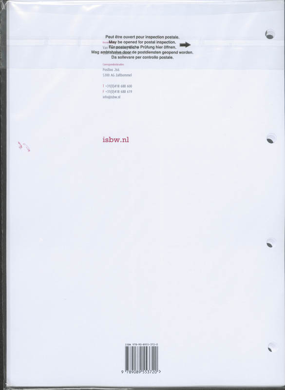 Achterkant van BPV-opdrachtenboek