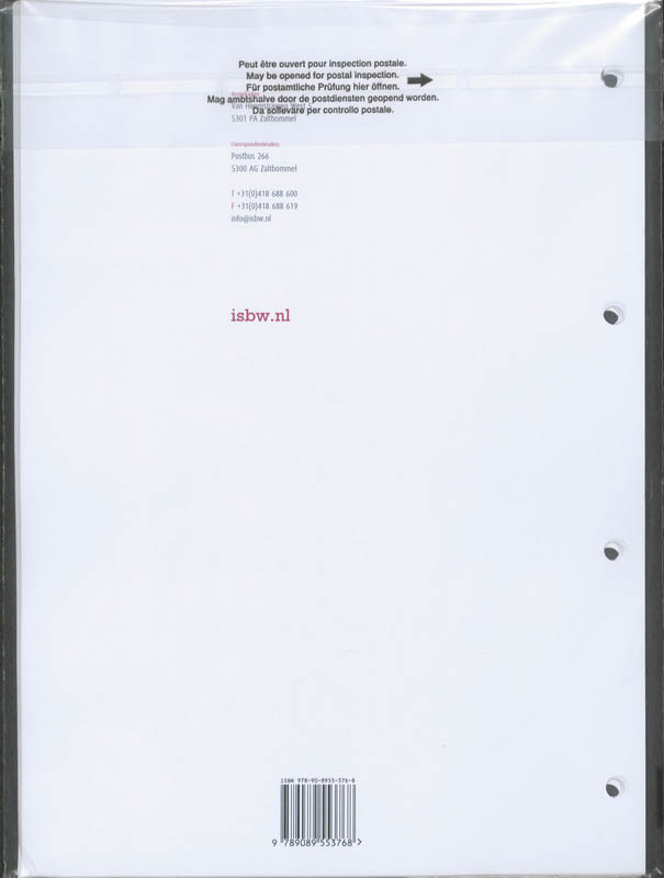 Achterkant van BPV-opdrachtenboek