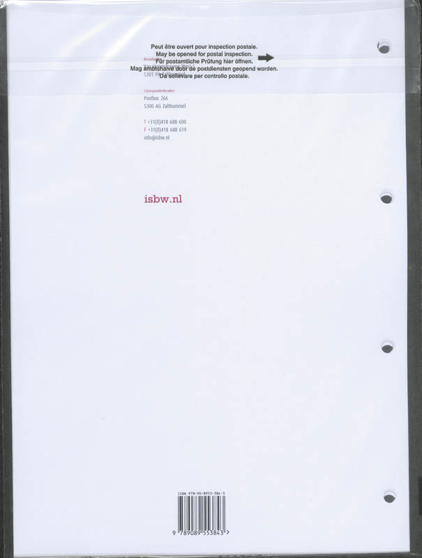 Achterkant van BPV-opdrachtenboek