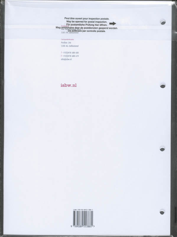 Achterkant van BPV-opdrachtenboek