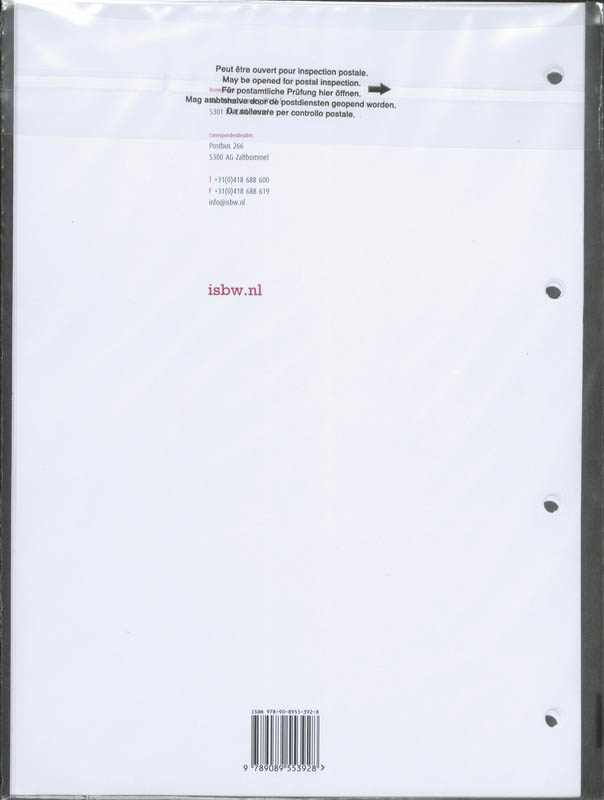 Achterkant van BPV-opdrachtenboek