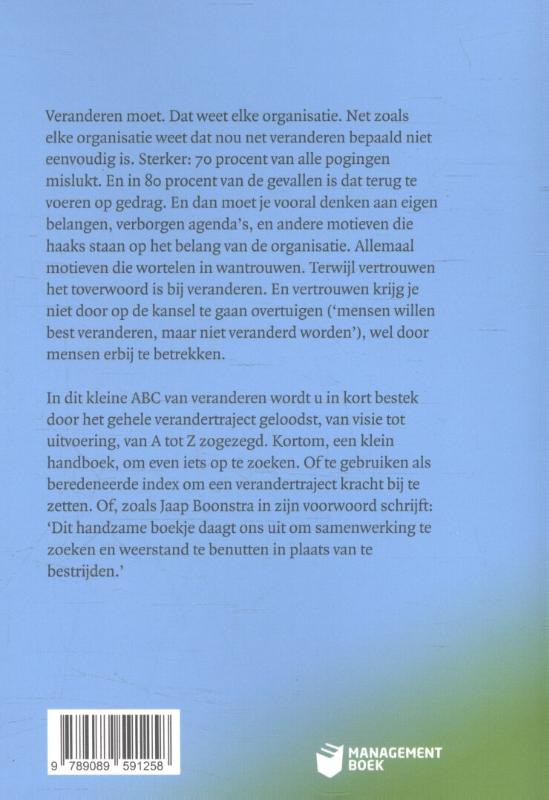 Achterkant van Het ABC van verandermanagement