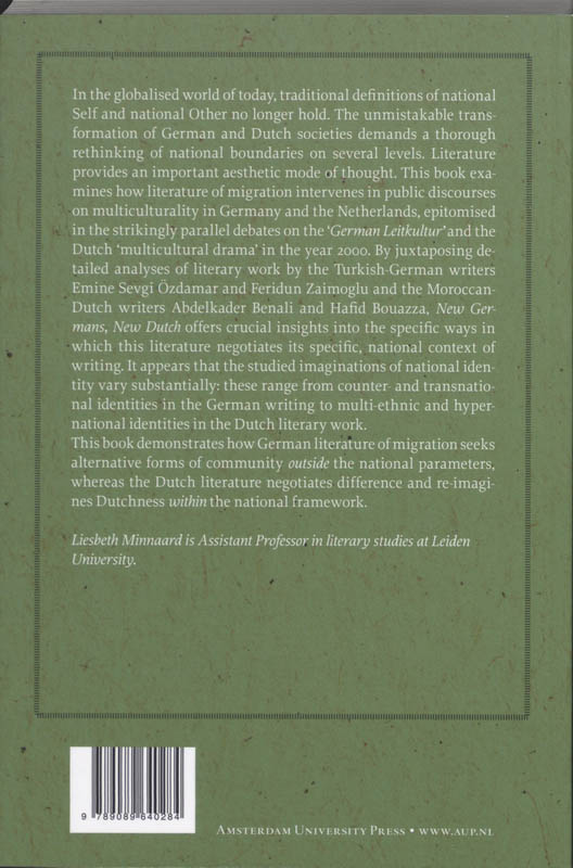 Achterkant van New Germans, New Dutch