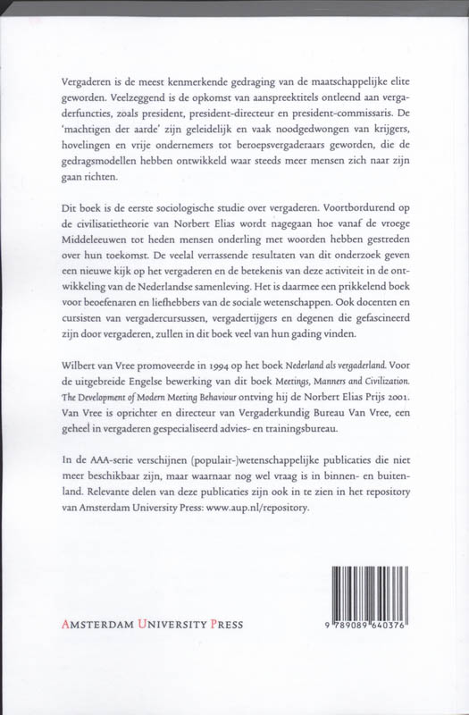 Achterkant van Nederland als vergaderland