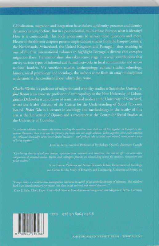 Achterkant van Identity Processes and Dynamics in Multi-Ethnic Europe
