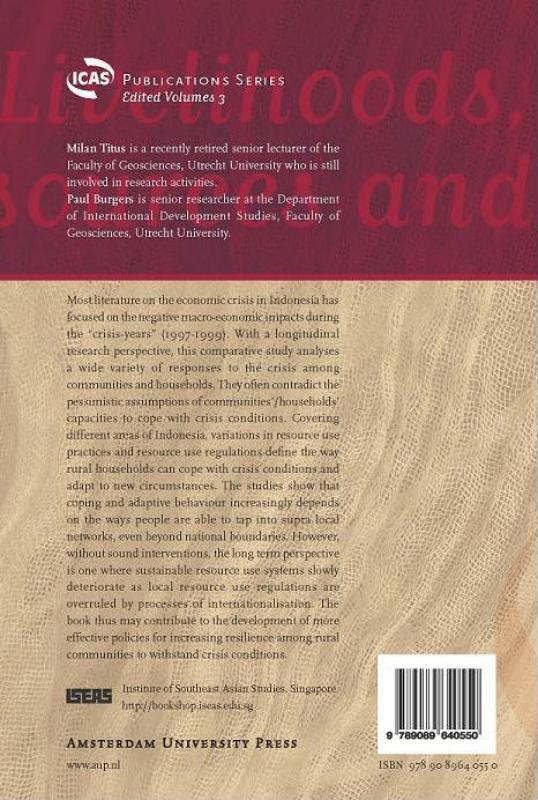 Achterkant van Rural Livelihoods, Resources and Coping with Crisis in Indonesia
