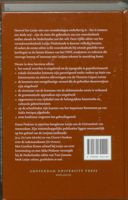 Achterkant van Woordenboek Latijn - Nederlands