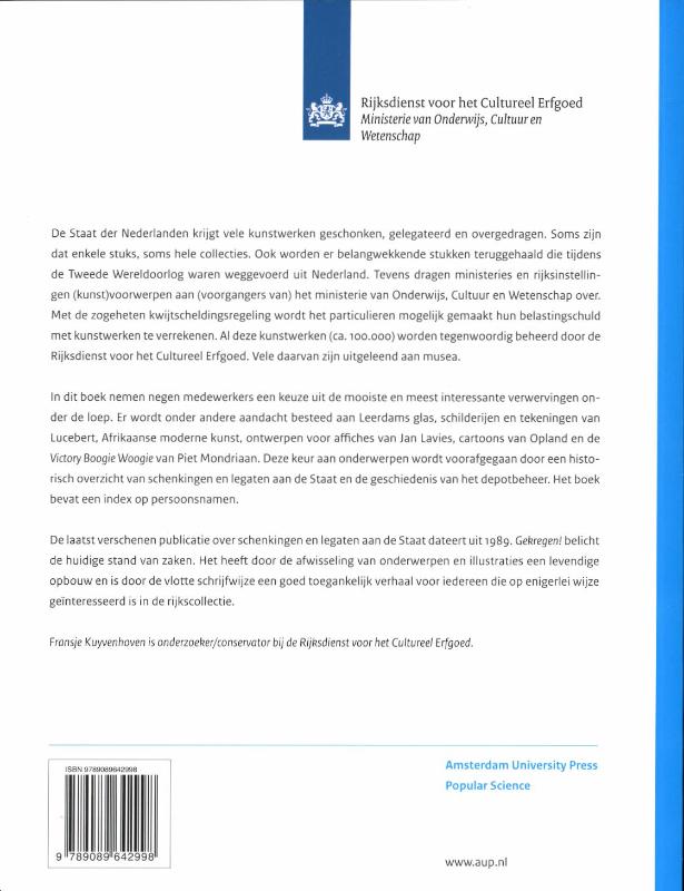 Achterkant van Gekregen!