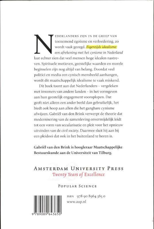 Achterkant van Eigentijds idealisme