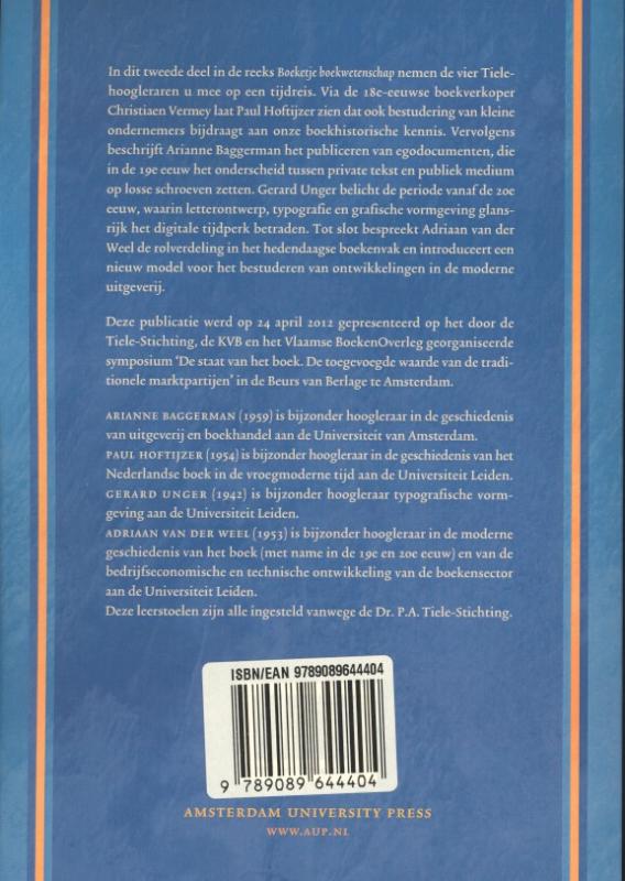 Achterkant van boeketje boekwetenschap II