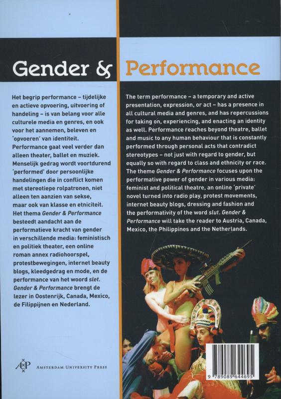 Achterkant van Gender & performance
