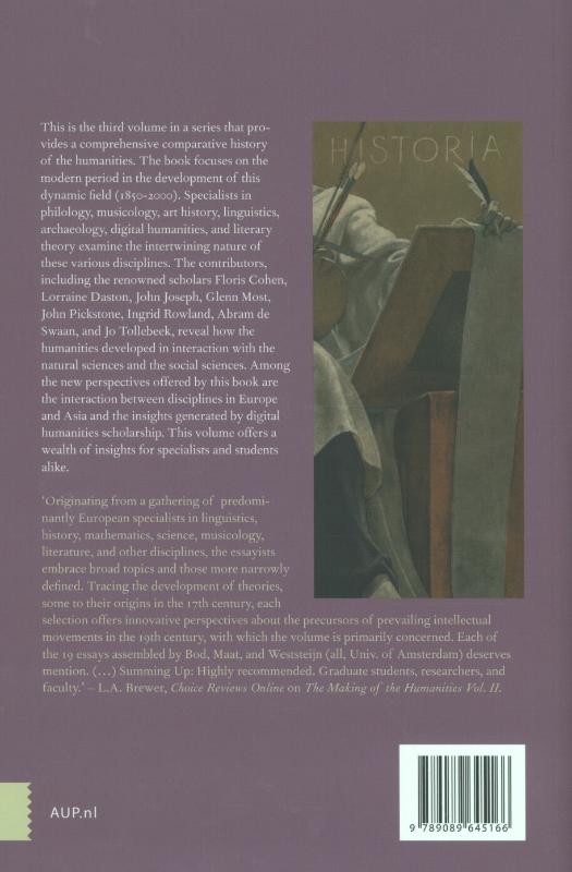 Achterkant van Volume III the modern humanities