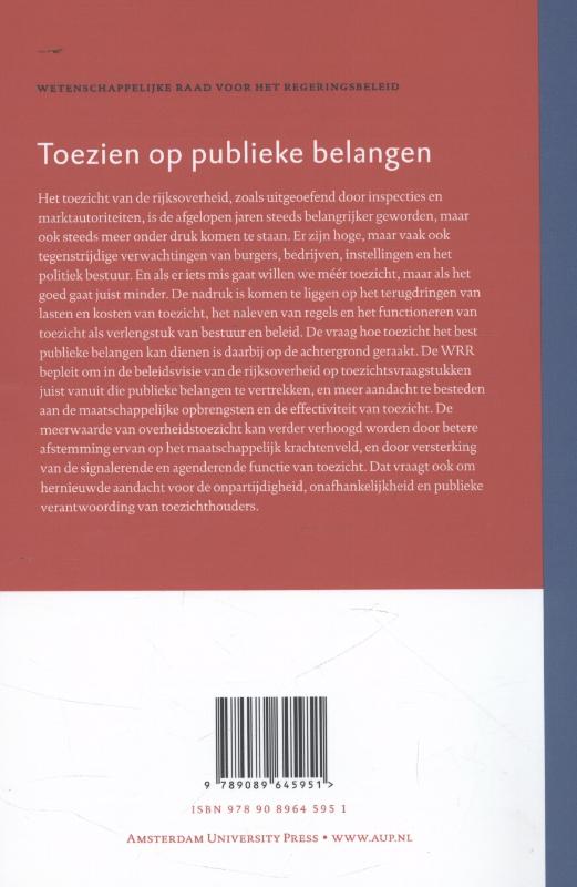 Achterkant van Toezien op publieke belangen
