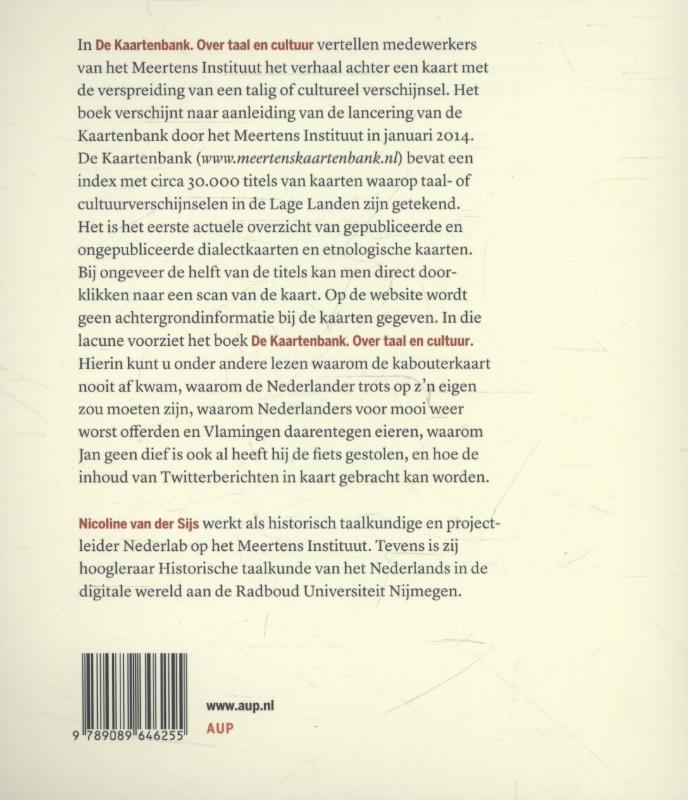 Achterkant van De kaartenbank