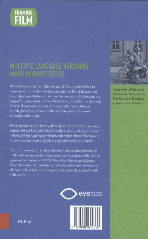 Achterkant van Multiple language versions made in Babelsberg