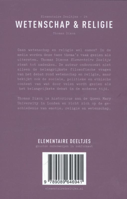 Achterkant van Wetenschap & religie