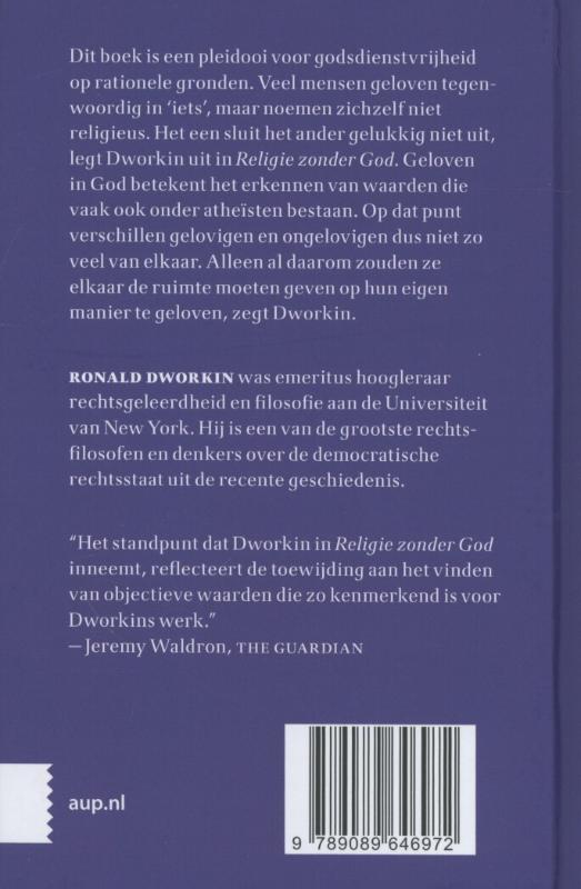 Achterkant van Religie zonder God