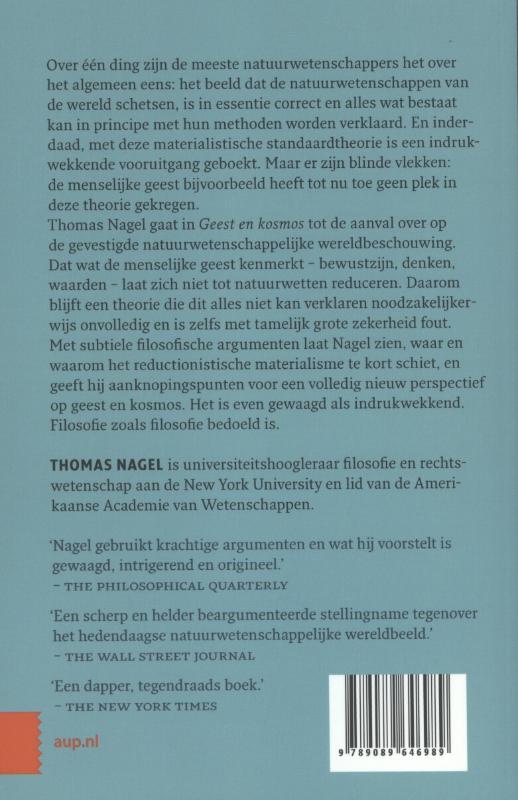 Achterkant van Geest en kosmos