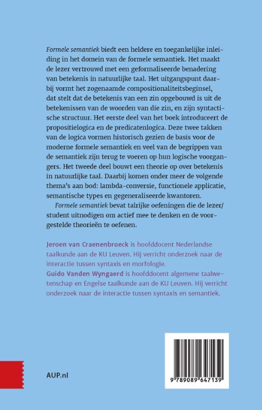 Achterkant van Formele semantiek