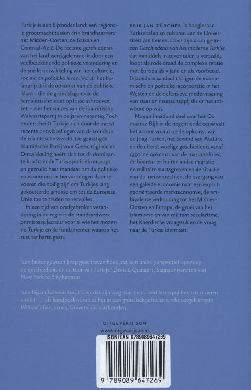 Achterkant van Een geschiedenis van het moderne Turkije