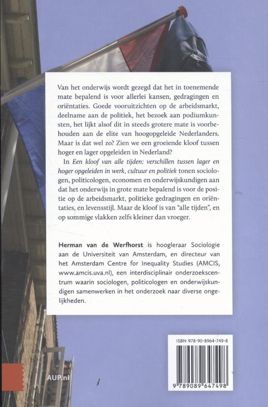 Achterkant van Een kloof van alle tijden
