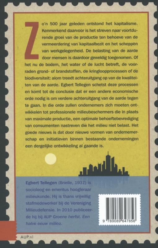 Achterkant van Afscheid van het kapitalisme