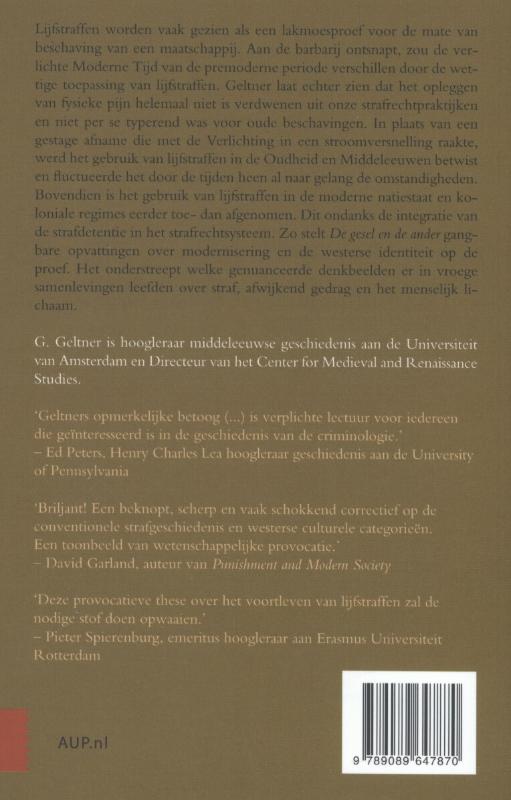 Achterkant van De gesel en de ander