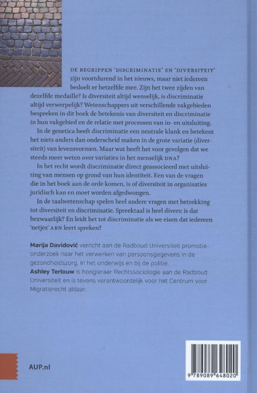 Achterkant van Diversiteit en discriminatie