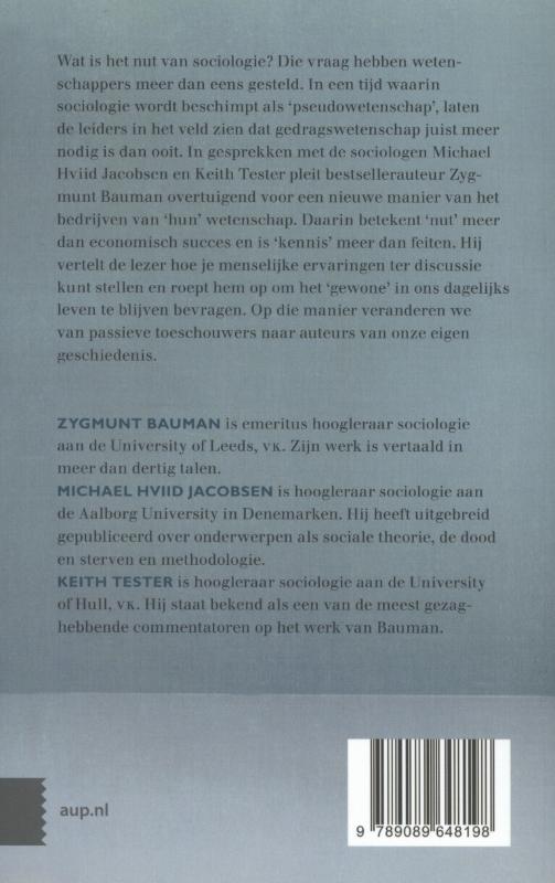 Achterkant van Wat is het nut van sociologie?