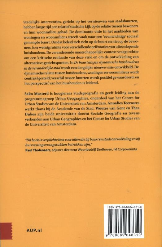 Achterkant van De buurt als jas