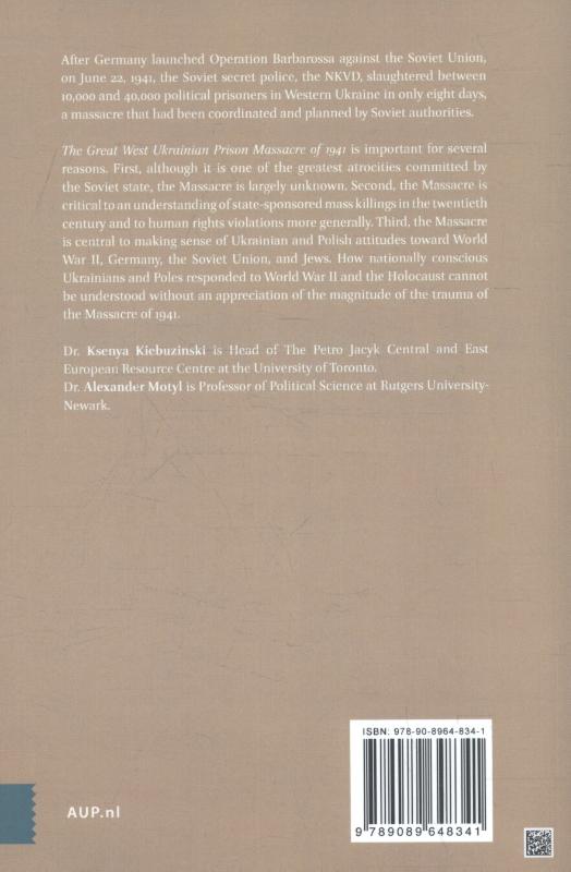 Achterkant van The Great West Ukrainian Prison Massacre of 1941