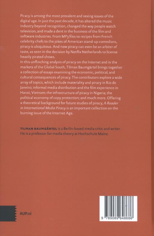 Achterkant van A reader on international media piracy