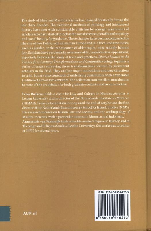 Achterkant van Islamic studies in the twenty-first century