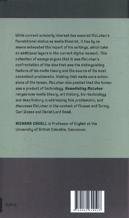 Achterkant van Remediating McLuhan