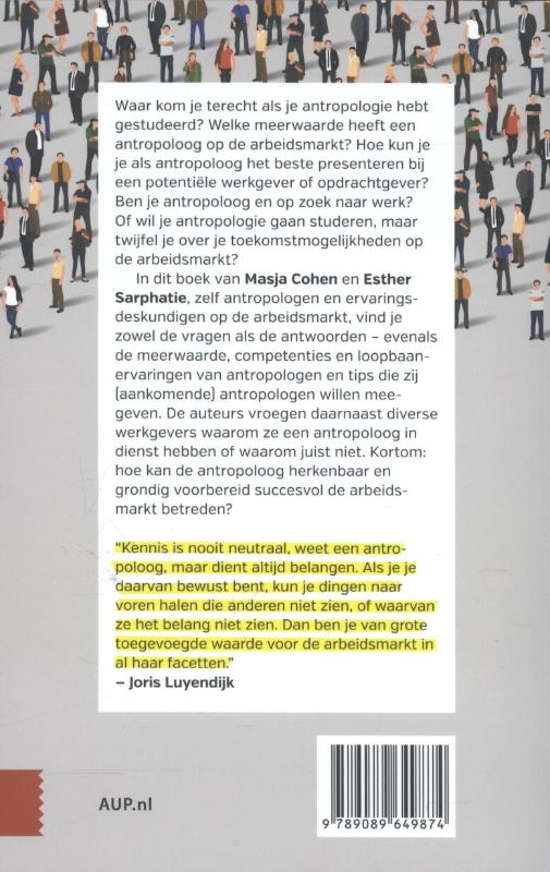 Achterkant van Gezocht: antropoloog m/v
