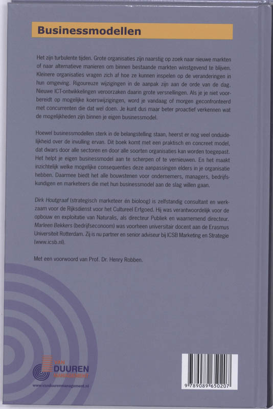 Achterkant van Businessmodellen