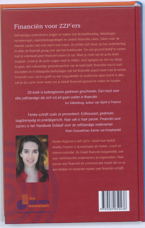 Achterkant van Financiën voor zzp'ers