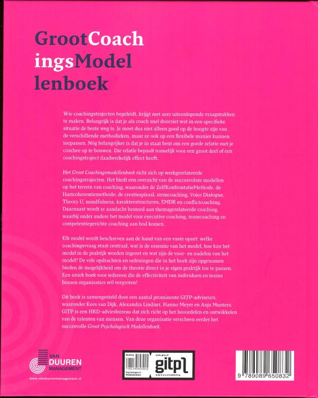 Achterkant van Groot coachingsmodellenboek