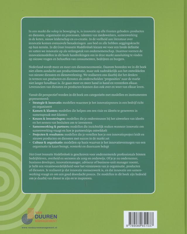 Achterkant van Groot innovatiemodellenboek