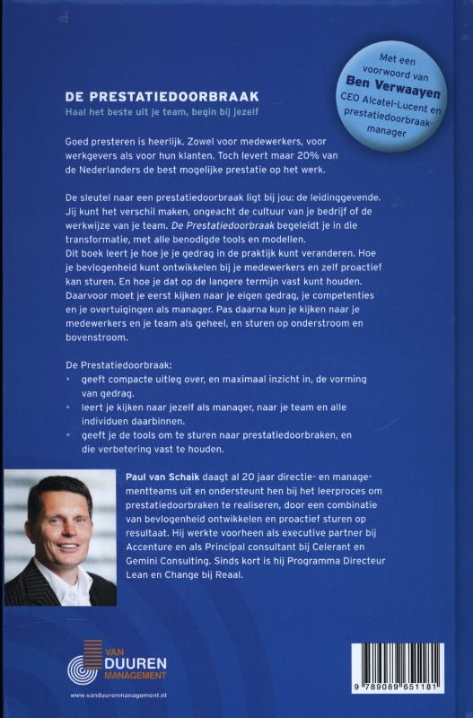 Achterkant van De prestatiedoorbraak