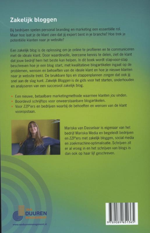 Achterkant van Zakelijk bloggen