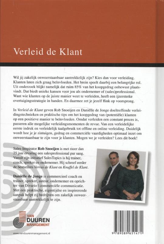Achterkant van Verleid de klant